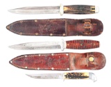 LOT OF 3: EARLY CASE FIXED BLADE KNIVES.