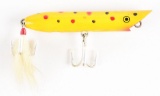 YELLOW, BLACK, AND RED SPOTTED LURE.