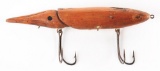 HISTORICALLY IMPORTANT EARLY FOLK ART-TYPE HAND-CARVED SQUID FISHING LURE.