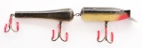 EARLY VERSION STAN GIBBS GTS TROLLING JOINTED SWIMMER IN BLACK EEL FINISH.