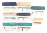 LOT OF 9: EARLY CAP'N BILL'S FISHING LURES.