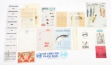 NICE LARGE LOT OF ASSORTED SALTWATER FISHING PAPERWORK.