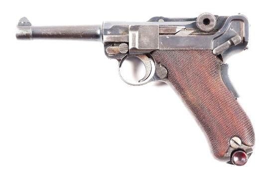 (C) SELDOM SEEN DWM MODEL 1906 PORTUGUESE ROYAL NAVY CONTRACT LUGER WITH HOLSTER.