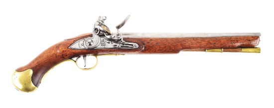 (A) FINE NAPOLEONIC BRITISH PATTERN 1801 FLINTLOCK SEA SERVICE PISTOL.