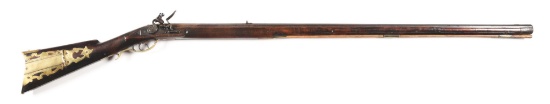 (A) UNKNOWN VIRGINIA STYLE FLINTLOCK RIFLE.