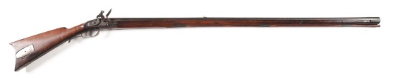 (A) SOUTHERN STYLE IRON MOUNTED FLINTLOCK RIFLE.