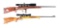 (M) LOT OF 2: SAVAGE MODEL 25 AND BSA HUNTER BOLT ACTION RIFLES WITH SCOPES.