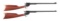 (M) LOT OF 2: UBERTI SINGLE ACTION ARMY REVOLVING CARBINES.