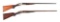(C) LOT OF 2: LC SMITH AND LEFEVER SIDE BY SIDE SHOTGUNS.