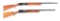 (M) LOT OF 2: REMINGTON MODEL 1100 AND BROWNING A5 MAGNUM 20 SEMI AUTOMATIC SHOTGUNS.