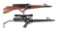 (M) LOT OF 2: CALICO M100 SEMI AUTOMATIC RIFLES.