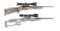 (M) LOT OF 2: REMINGTON 597 MAGNUM AND MAGNUM RESEARCH MLR-1722M SEMI AUTOMATIC RIFLES WITH SCOPES.