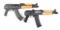 (M) LOT OF 2: CENTURY ARMS DRACO & PAP M85PV SEMI-AUTOMATIC AK STYLE PISTOLS.