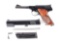 (M) LOT OF 2: COLT WOODSMAN SEMI AUTOMATIC PISTOL AND COLT .22 LR CONVERSION UNIT.