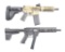 (M) LOT OF 2: DIAMONDBACK DB-15 5.56X45MM AND FREEDOM ORDNANCE FX-9 9MM SEMI-AUTOMATIC PISTOL.