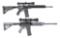 (M) LOT OF 2: SPIKES TACTICAL ST15 AND ANDERSON AM-15 SEMI AUTOMATIC RIFLES WITH SCOPES.