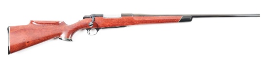 (M) BROWNING BBR BOLT ACTION RIFLE WITH RED SINIS/ALBIZZIA TOONA STOCK.