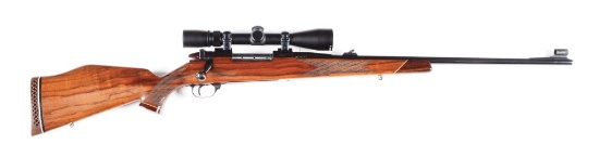 (C) WEST GERMAN WEATHERBY MARK V .30-06 BOLT ACTION RIFLE WITH SCOPE.