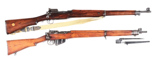 (C) LOT OF 2: WINCHESTER PATTERN 1914 ENFIELD BOLT ACTION RIFLE AND SAVAGE SMLE NO. 4 MK1 BOLT ACTIO