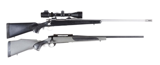(M) LOT OF 2: REMINGTON 700 AND WEATHERBY VANGUARD BOLT ACTION RIFLES.
