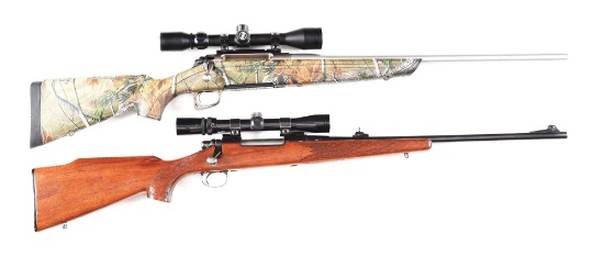 (M) LOT OF 2: REMINGTON MODEL 770 AND 700 ADL BOLT ACTION RIFLES WITH SCOPES.