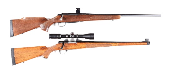 (M) LOT OF 2: TIKKA T3 AND SAKO VIXEN L461 BOLT ACTION RIFLES.