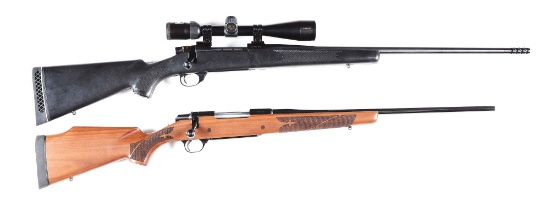 (M) LOT OF 2: WEATHERBY VANGUARD AND BROWNING X BOLT BOLT ACTION RIFLES.