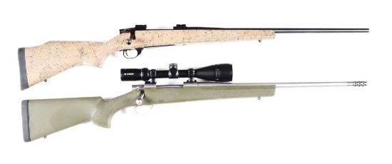 (M) LOT OF 2: WEATHERBY VANGUARD AND HAWA 1500 BOLT ACTION RIFLES.