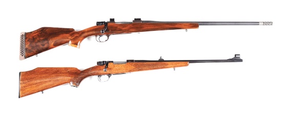 (M) LOT OF 2: WHITWORTH CUSTOM MODEL X AND INTERARMS MARK X BOLT ACTION RIFLES
