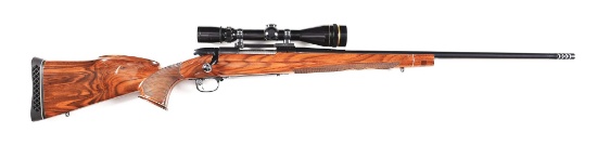 (M) CUSTOM WINCHESTER MODEL 70 XTR BOLT ACTION RIFLE WITH LEUPOLD SCOPE.