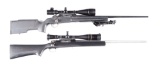 (C) LOT OF 2: CUSTOMIZED CZ VZ24 AND PRE-64 WINCHESTER MODEL 70 BOLT ACTION RIFLES WITH SCOPES.
