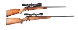 (M) LOT OF 2: BROWNING A-BOLT BOLT ACTION RIFLES WITH SCOPES.