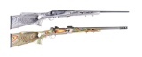 (M) LOT OF 2: FOX ARMS MODIFIED SAVAGE MODEL 10 TURKISH MAUSER .450 BUSHMASTER BOLT ACTION RIFLES.