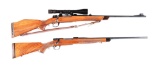 (M) LOT OF 2: HUSQVARNA IMPERIAL AND INTERARMS MARK X 7MM REM MAG BOLT ACTION RIFLES.
