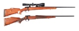 (M) LOT OF 2: INTERARMS MARK X AND WEATHERBY VANGUARD LAZERGUARD BOLT ACTION RIFLES.