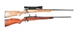 (M) LOT OF 2: WEATHERBY MARK V AND VANGUARD BOLT ACTION RIFLES.