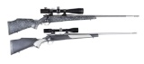 (M) LOT OF 2: WEATHERBY MARK V AND VANGUARD BOLT ACTION RIFLES WITH SCOPES
