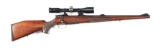 (M) STYER MANNLICHER LUXUS BOLT ACTION RIFLE WITH SWAROVSKI SCOPE.