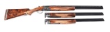 (C) BROWNING MIDAS GRADE SUPERPOSED OVER UNDER SHOTGUN WITH 3 BARREL SET AND FACTORY LETTER.