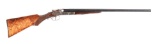 (A) L.C. SMITH MODEL 2E 12 GAUGE SIDE BY SIDE SHOTGUN.