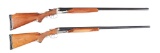 (C) LOT OF 2: FOX STERLINGWORTH SIDE BY SIDE SHOTGUNS.