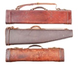 LOT OF 3 LEG O' MUTTON SHOTGUN CASES.