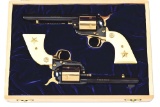 (C) CASED PAIR OF COLT SINGLE ACTION ARMY ALAMO COMMEMORATIVE REVOLVERS.