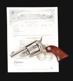 (M) HOWARD DOVE FACTORY ENGRAVED COLT SHERIFF'S MODEL SINGLE ACTION ARMY WITH DUAL CYLINDERS AND PRE