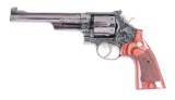 (M) CUSTOM ENGRAVED SMITH & WESSON MODEL 27 DOUBLE ACTION REVOLVER.