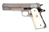 (M) FACTORY ENGRAVED COLT GOVERNMENT MODEL SEMI-AUTOMATIC PISTOL (1972).