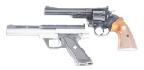 (M) LOT OF 2: COLT TROOPER MK III DOUBLE ACTION REVOLVER AND COLT TARGET MODEL SEMI-AUTOMATIC PISTOL