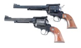 (M) LOT OF 2: RUGER BLACKHAWK REVOLVERS WITH BOXES.