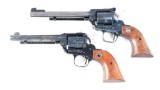 (M) LOT OF 2: RUGER SINGLE SIX .22 SINGLE ACTION REVOLVERS