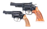 (M) LOT OF 2: SMITH & WESSON MODEL 19-5 AND 36-1 REVOLVERS WITH BOXES.